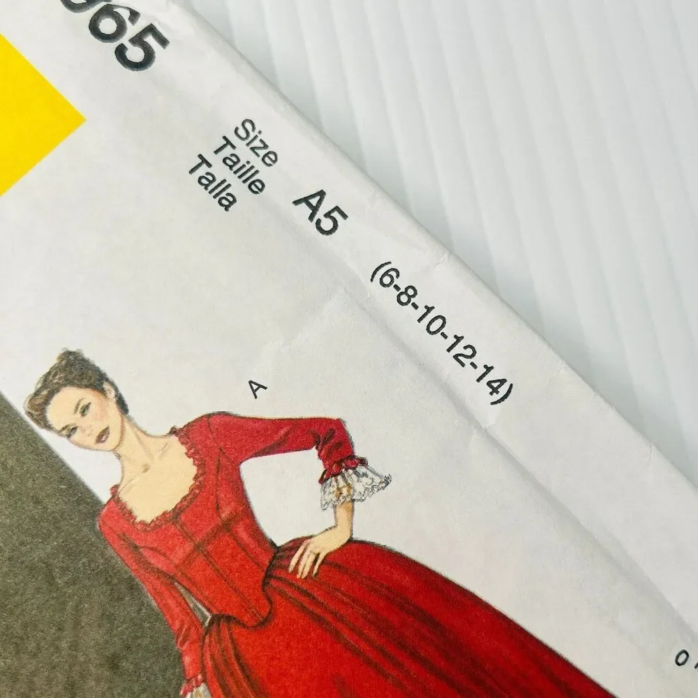 McCalls Renaissance Dress Historical Costume Sewing Pattern M7965 Sz 6-14 UNCUT